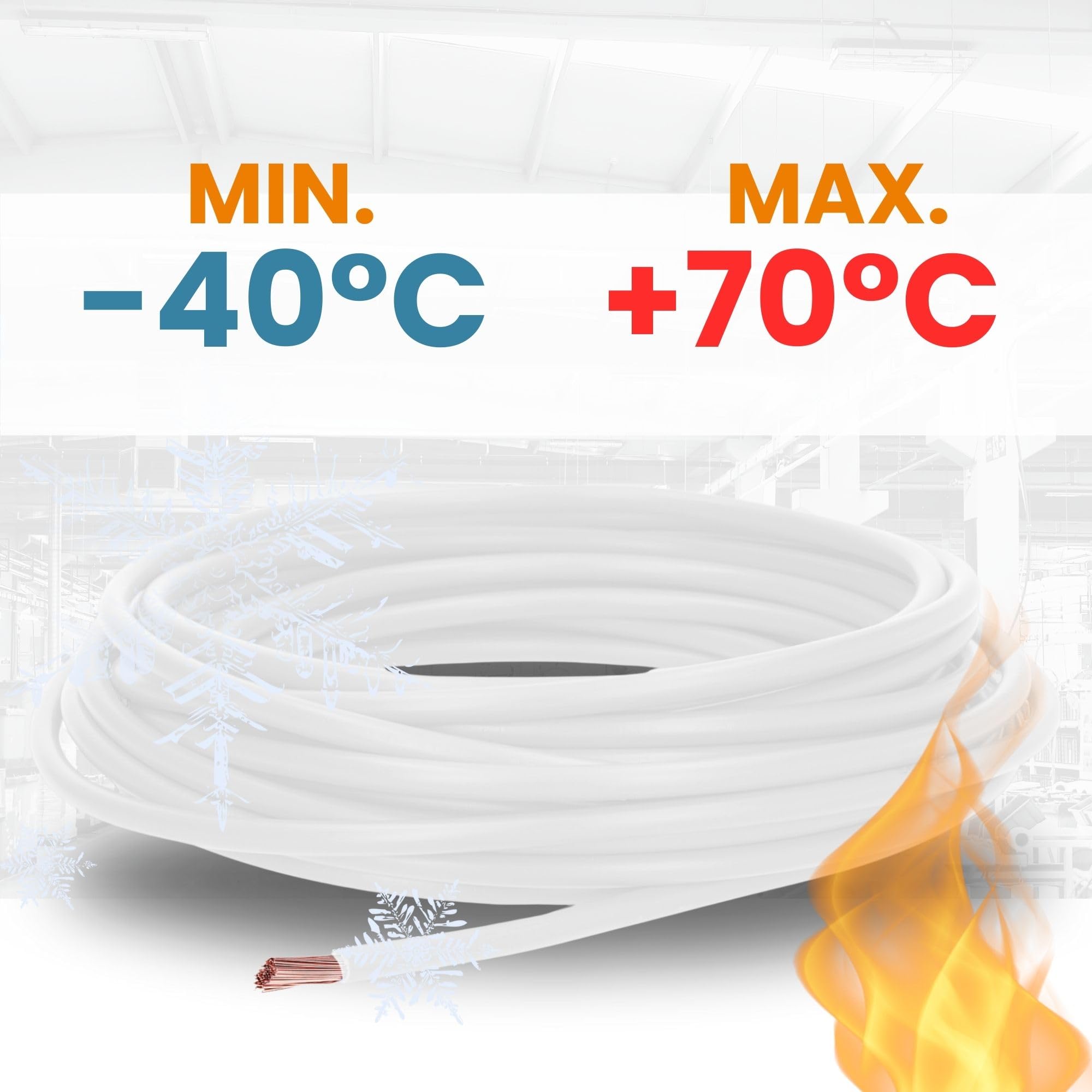 Lapp 4520051 Cavo Unipolare H07V-K 1,5 mm², 100 m, Filo in PVC, Bianco | Cavo flessibile HAR per cablaggio elettrico, conduttore in rame classe 5 ignifugo, ideale per quadri e impianti interni