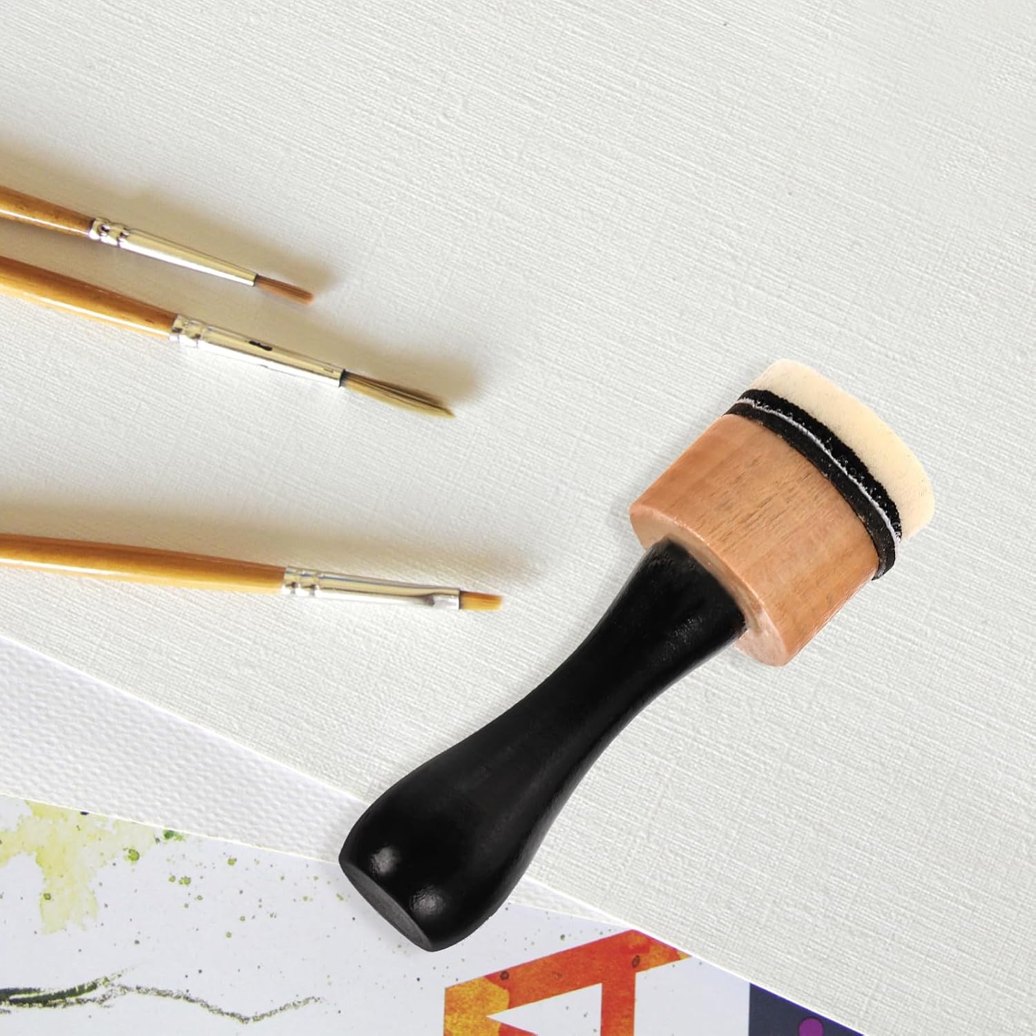 OSALADI 1Set Ink Blending Tool with Replaceable Sponge Pads for Card Making Art Supplies and Embossing Ink Applications Portable and Versatile Blending