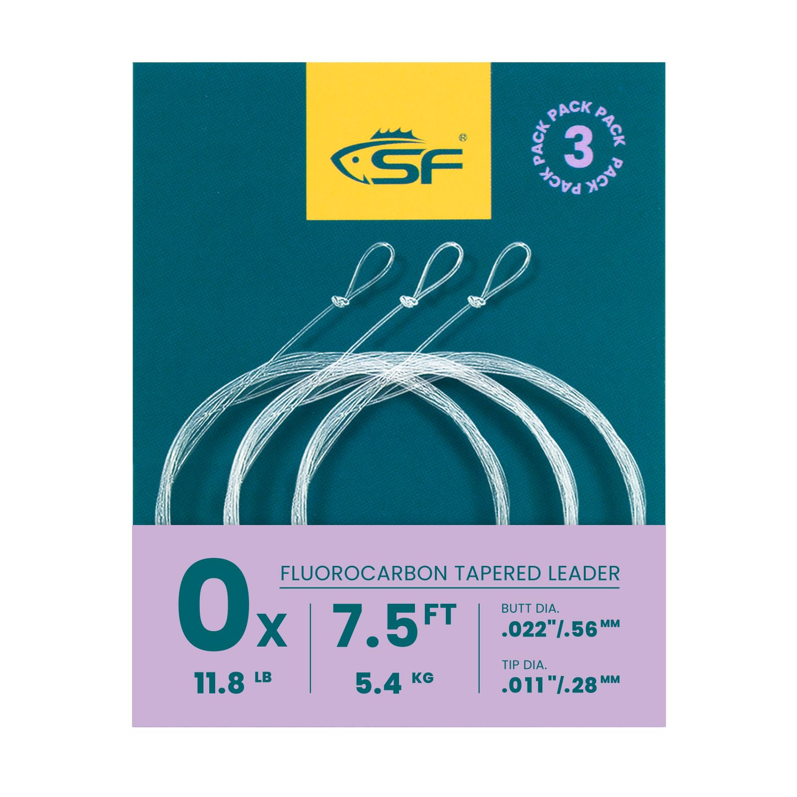Amazon.com : SF 3 Packs Pre-Tied Loop Fly Fishing Tapered Leader