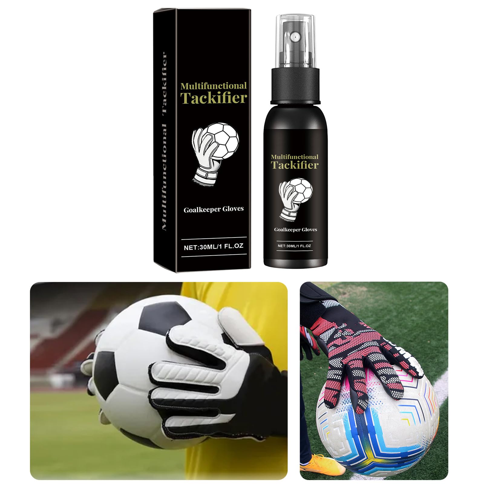 ZEXKENS Football Goalkeeper Gloves Antislip Sprays 30ml Goalkeeper Glove Grip Sprays Enhanced Sticky Baseball Glove Glues