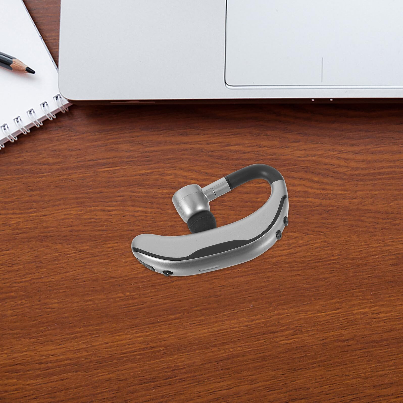 Auricolare Wireless senza Fili Sportivo con Gancio, Cuffia Singola Leggera 12g, Compatibile con Smartphone e Tablet, Audio Dinamico Vivavoce per Uso Quotidiano