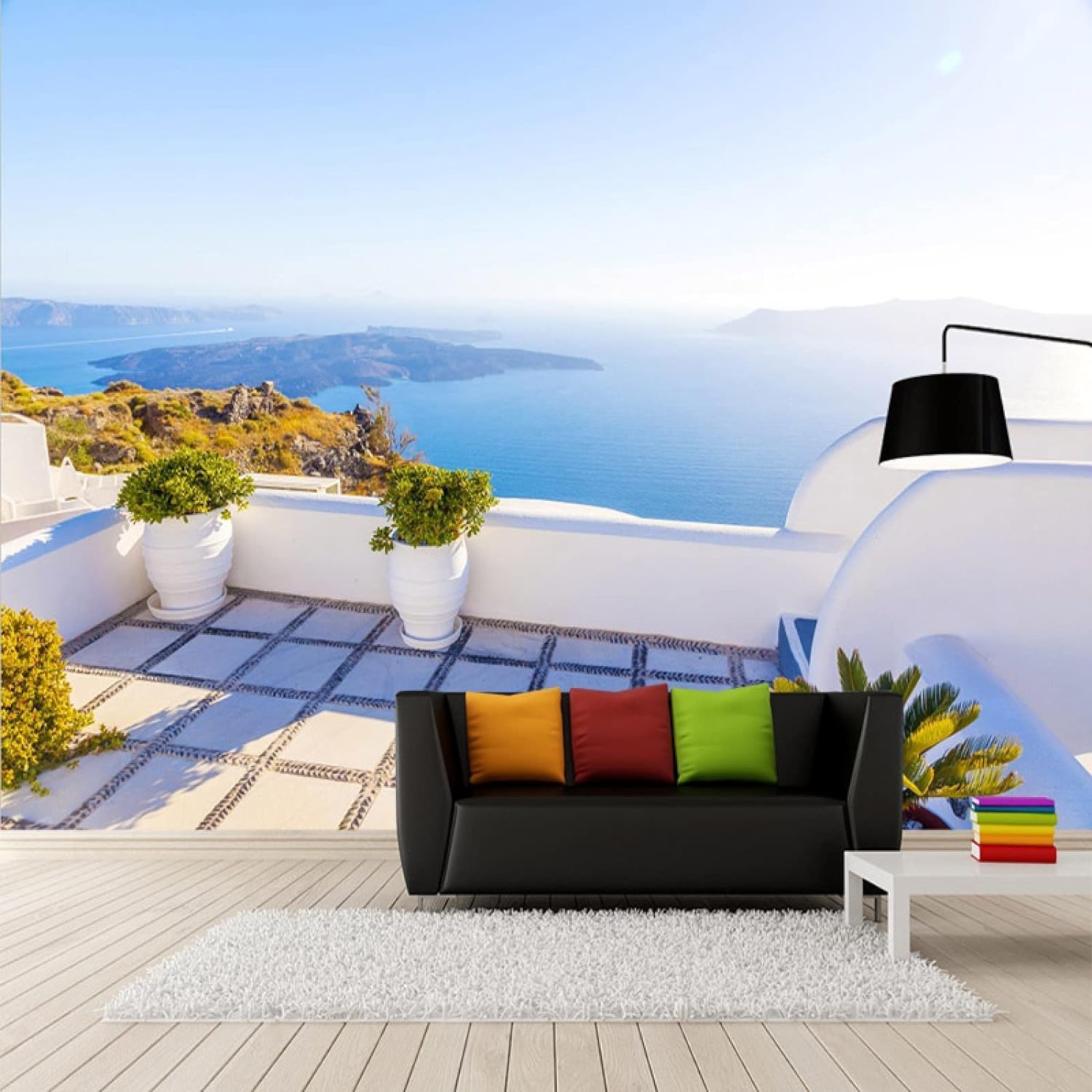 Poster art sticker paysage insulaire pour creer un cocon zen dans la chambre