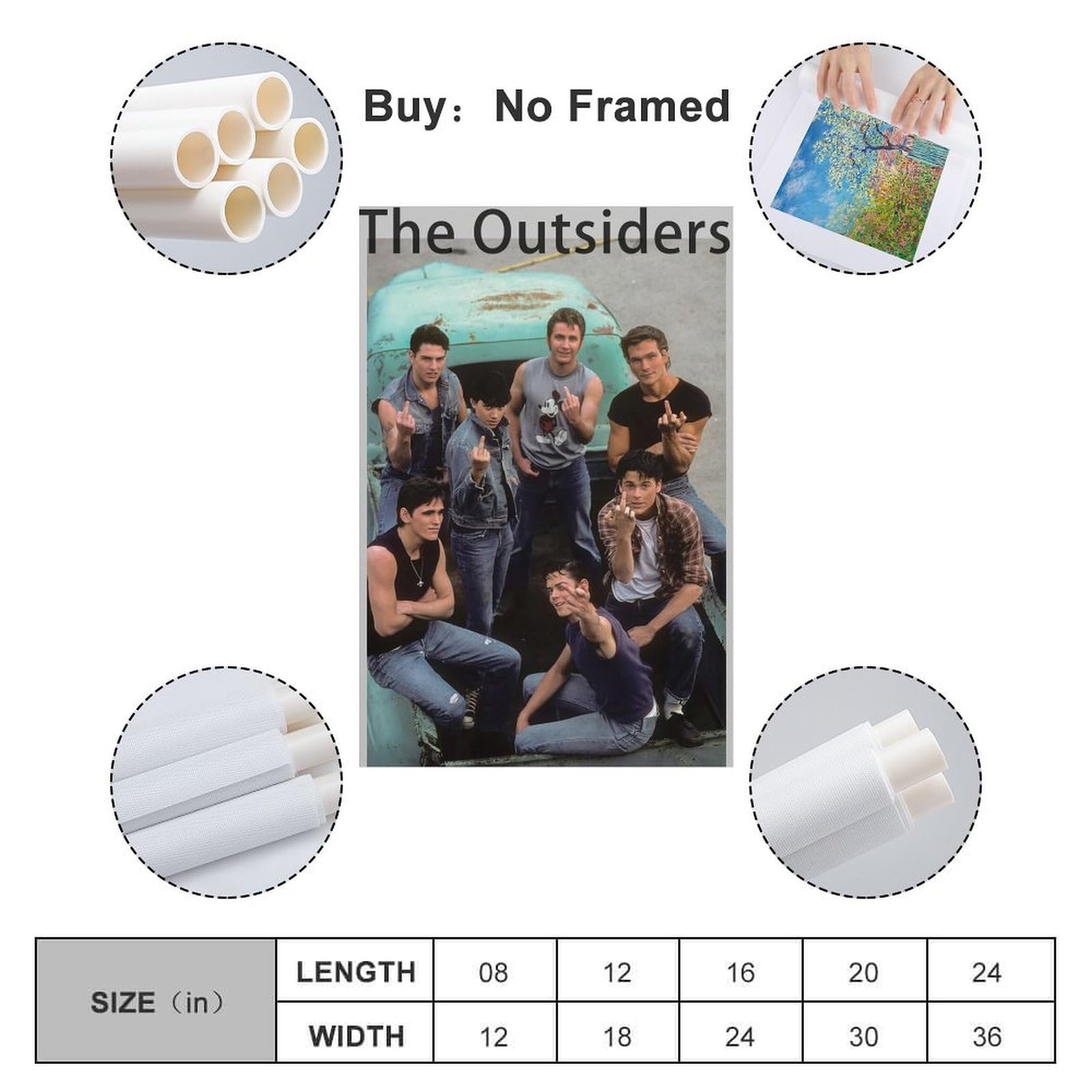 Amazon.com: The Outsiders Poster Vintage Movie Posters Canvas Art