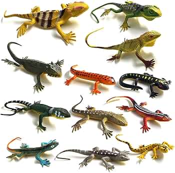 Amazon.co.jp: BAINFE 12個 フェイク プラスチック トカゲ おもちゃ