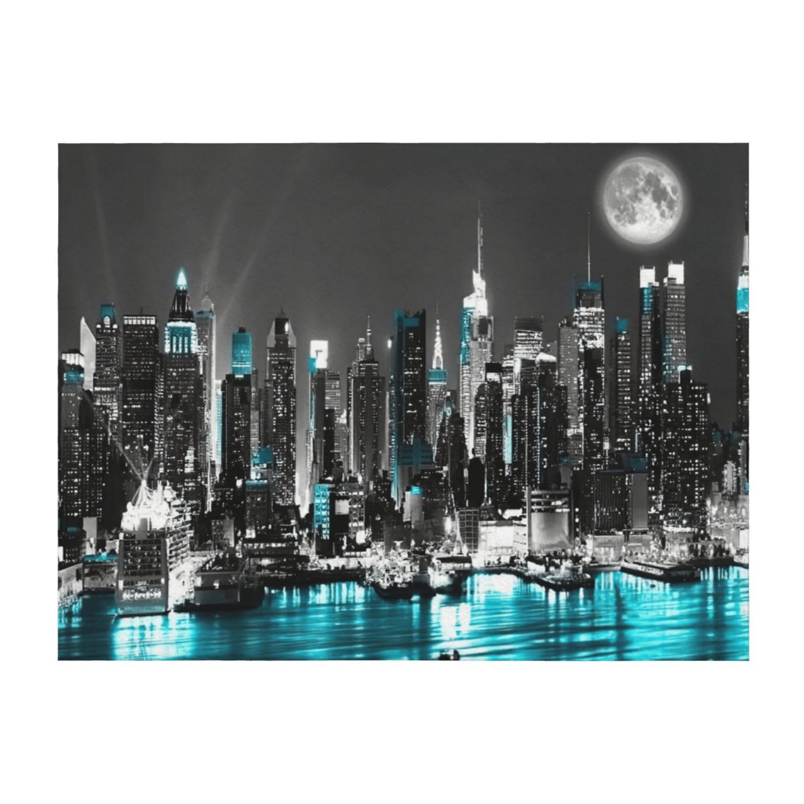 Couverture de lit EdWal en microfibre New York imprimée tout confort