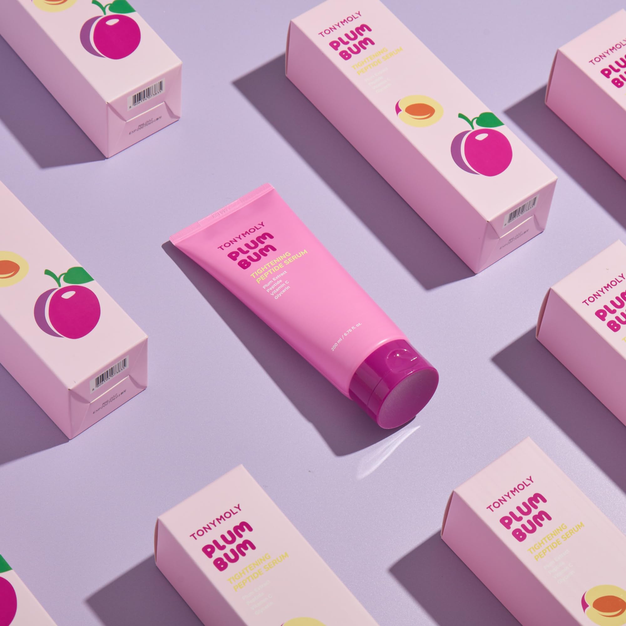 TONYMOLY Plum Bum Tightening Peptide Serum – Firming & Hydrating Body Serum with Plum Extract, Vitamin C & Glycerin, 6.76 fl oz