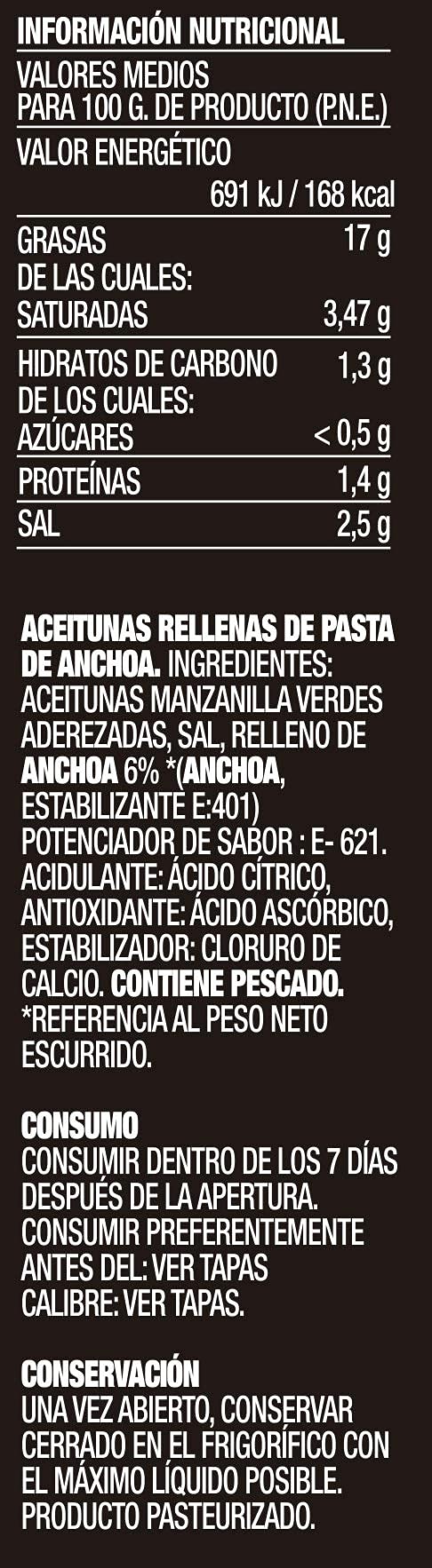 Aceitunas Rellenas de Anchoa Deluxe 150gr Pack 12 uds.
