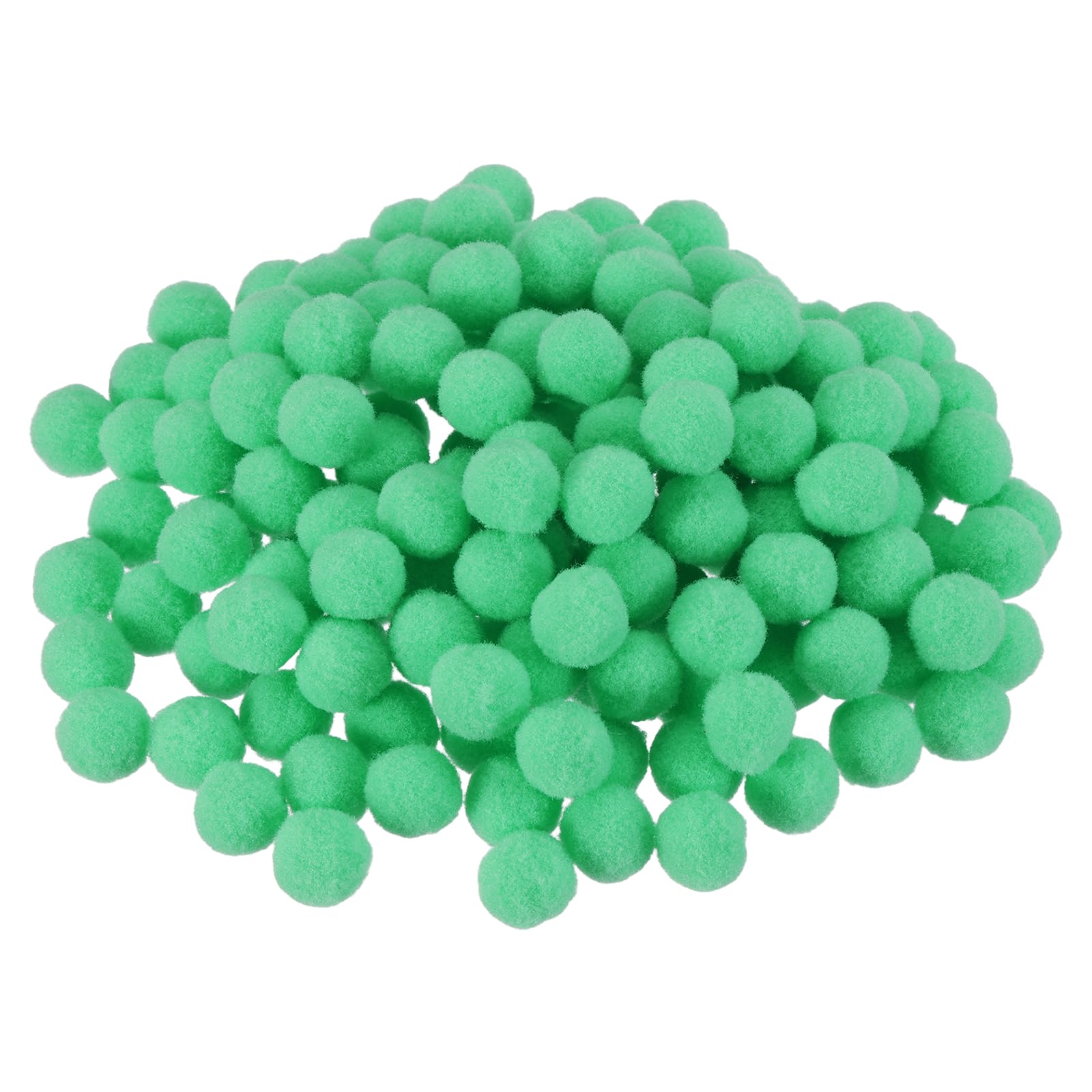 PATIKIL 0.8inch Pom Poms for Crafts, 150Pcs High Elastic Fuzzy Pastel Balls for Art Supplies DIY Creative Craft Material Handicraft Decorations, Jade Green