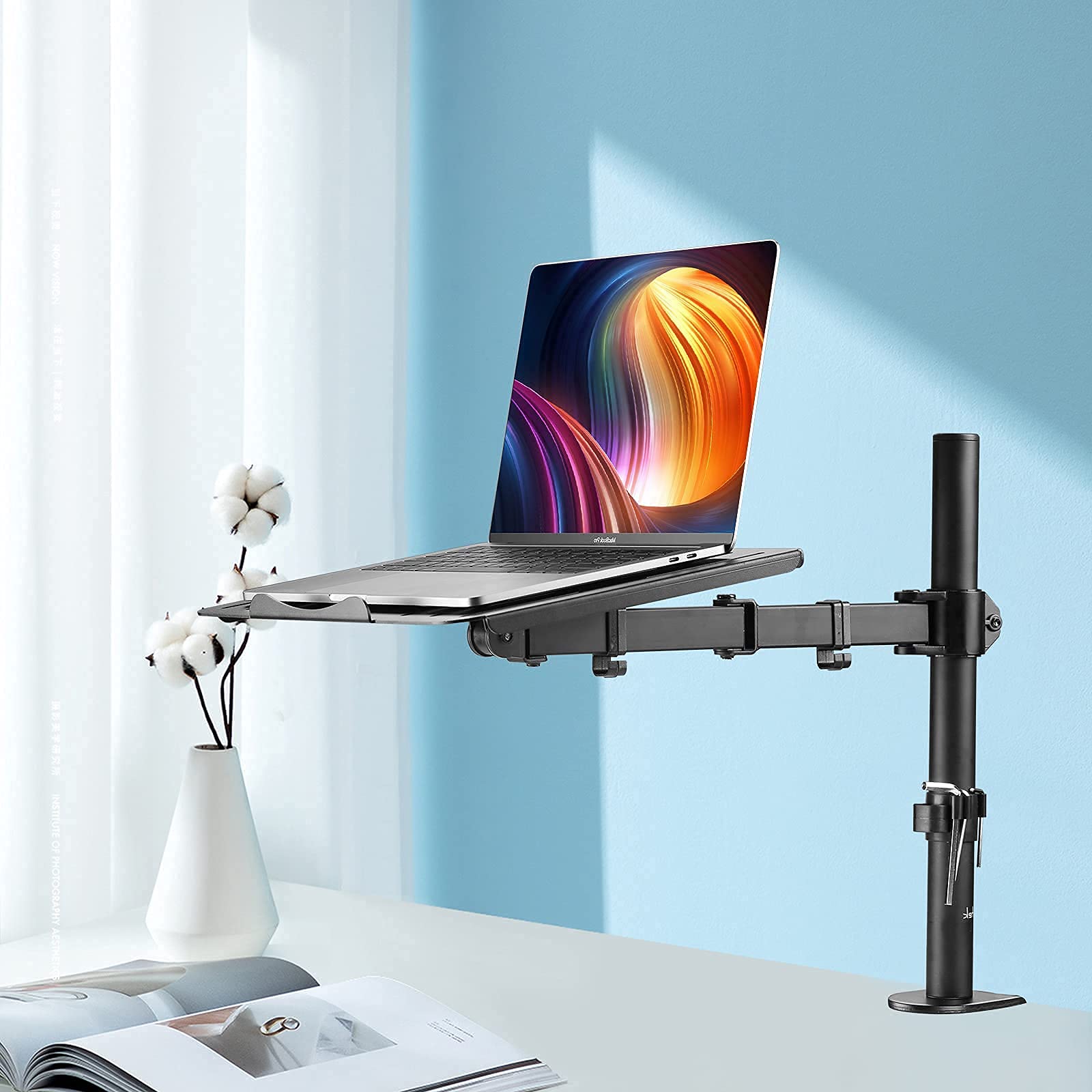 Suptek Soporte de escritorio para portátil Full Motion con opción de ojal VESA 100 mm hasta 10 kg MD6421TP004 f
