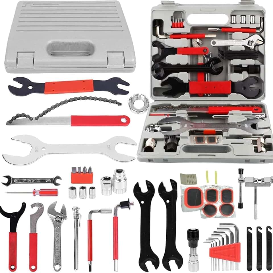 Maleta Kit Ferramentas para Bike com 44 Peças - Manutenção Completa MTB Speed Profissional 