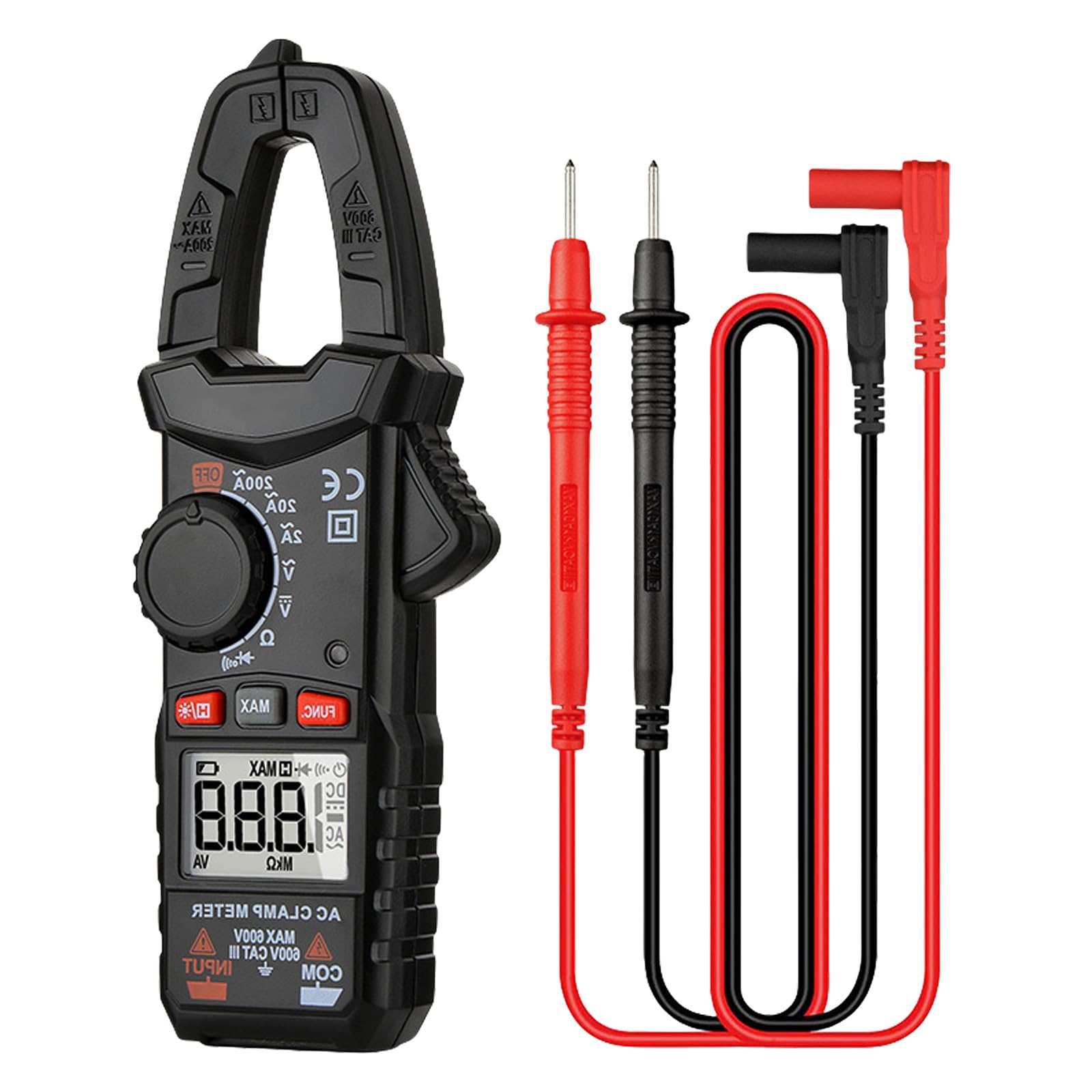 Buxuaaaa Clamp Meter Digital Multimeter For Electrical Testing In Education & On Site Maintenance Various Electrical Measurements Voltages Tester