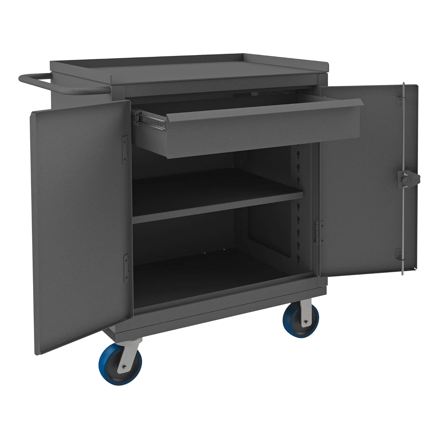 Durham HDCM243647-1T95 Heavy Duty Mobile Bench Cabinet, 1 Shelf
