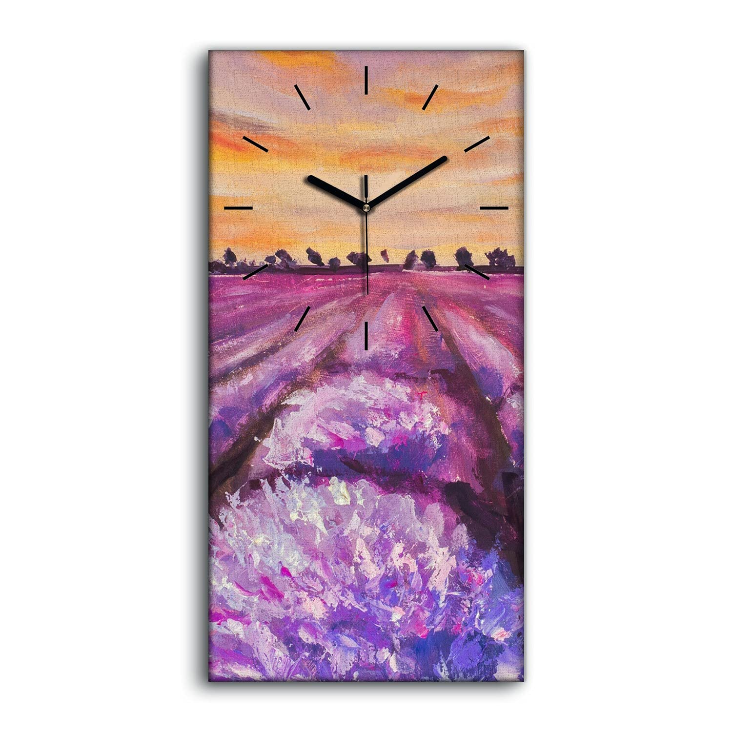 Horloge sur toile 30x60cm de qualité supérieure au design moderne et épuré