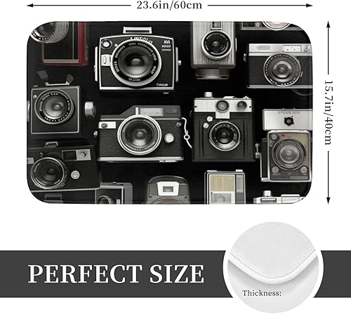 Miniatura 2 de Tapetes antideslizantes para puerta delantera, 15.7 x 23.6 pulgadas, colección retro y fresca, para interiores y exteriores, tapete de bienvenida