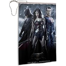 XZXZX Super Man Shower Curtain Fabric Bathroom Curtain Beautiful Noble Bathroom Decoration Set with Hooks for Bathroom, Hotel, Bathtub 48x72 Inches