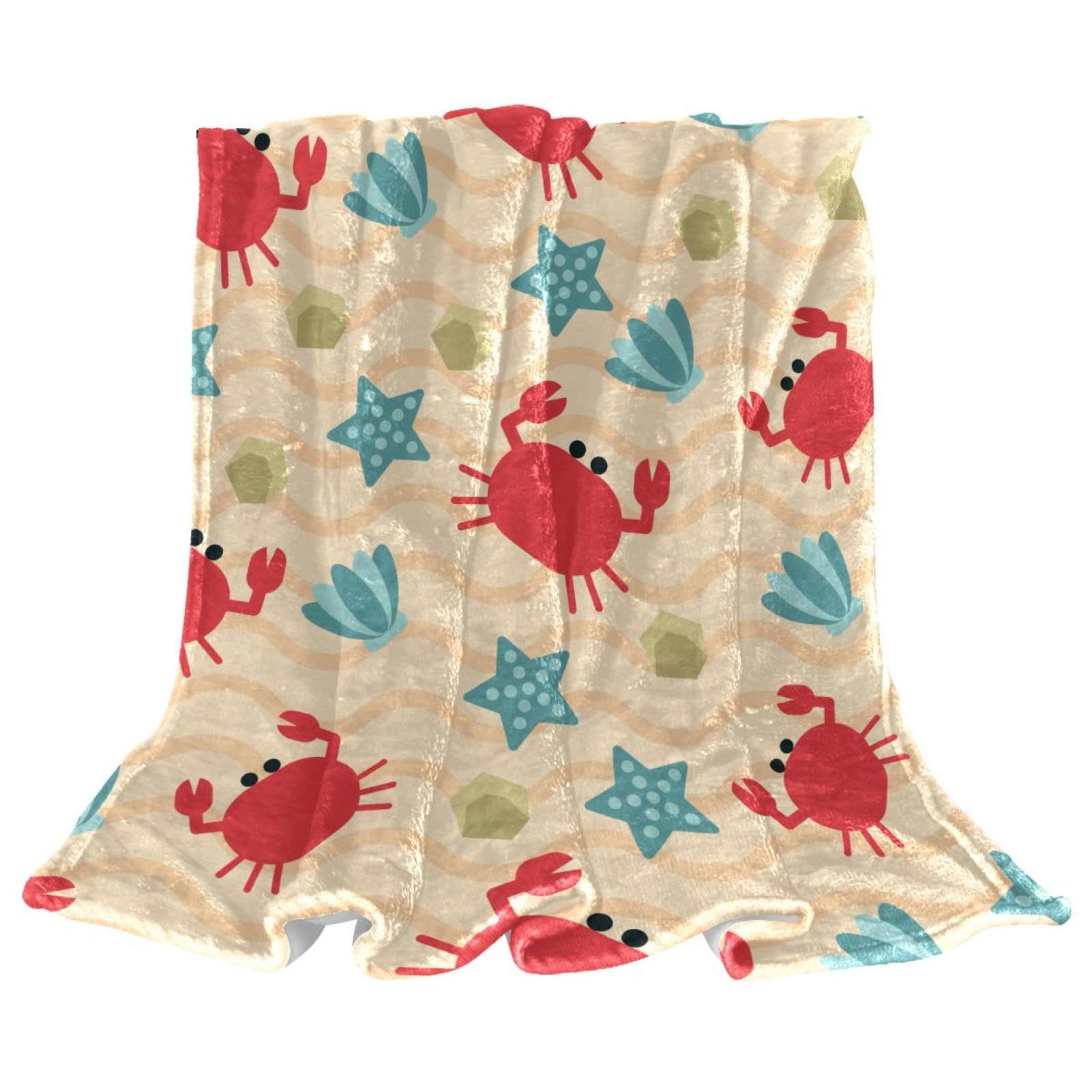 Couverture microfibre crabe douillette jeté de lit doux