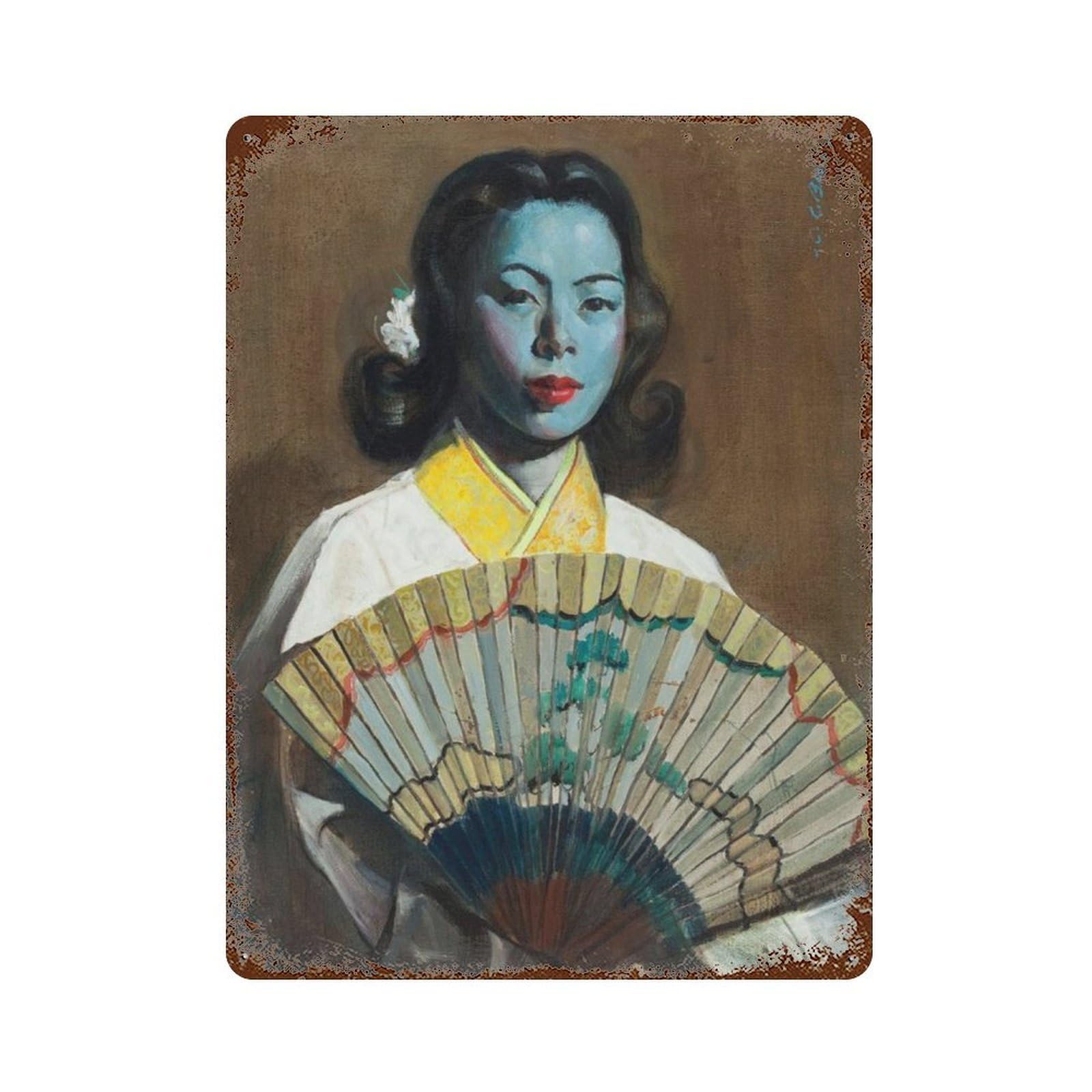xiaoxiaoshen Artist Vladimir Tretchikoff Oriental (6) Wall Decor Art Metal Tin Poster Modern Home Decor Art Home Bar Shop Decorations Vintage Sign 40x30cm