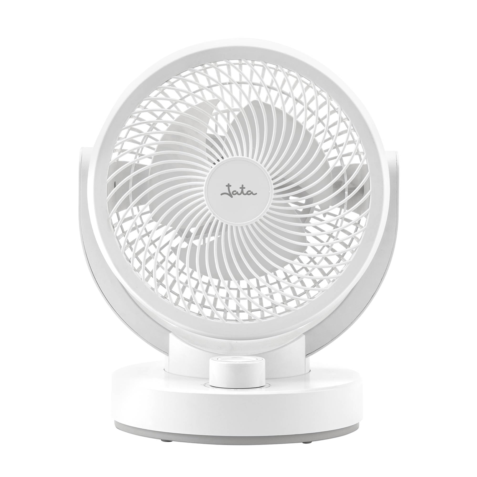 JATA JVCA1815 - Circulador de Aire Compacto 40 W, Ventilador Potente Silencioso, 3 Velocidades, Oscilación Automática, Cabezal Inclinable 90º, Alto Caudal 1444 m³/h