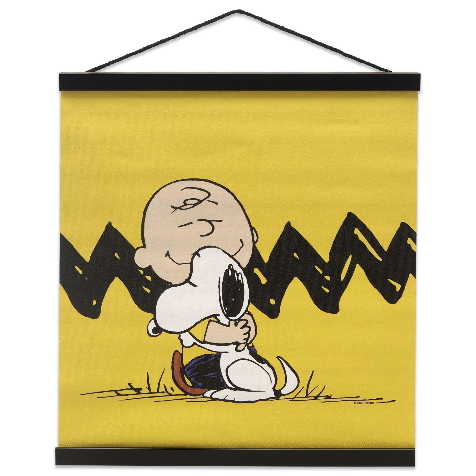 Open Road Brands Peanuts Charlie Brown and Snoopy Hanging Canvas - kids room decor | Mubboo