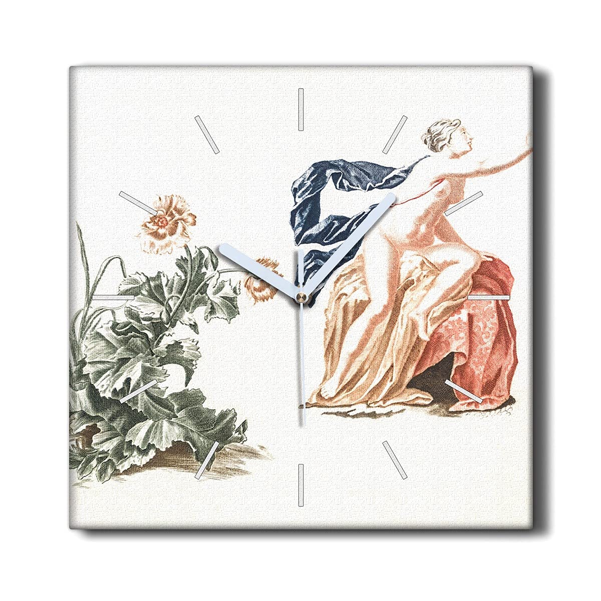 Horloge sur toile La Grèce Ancienne décoration murale haut de gamme 30x30