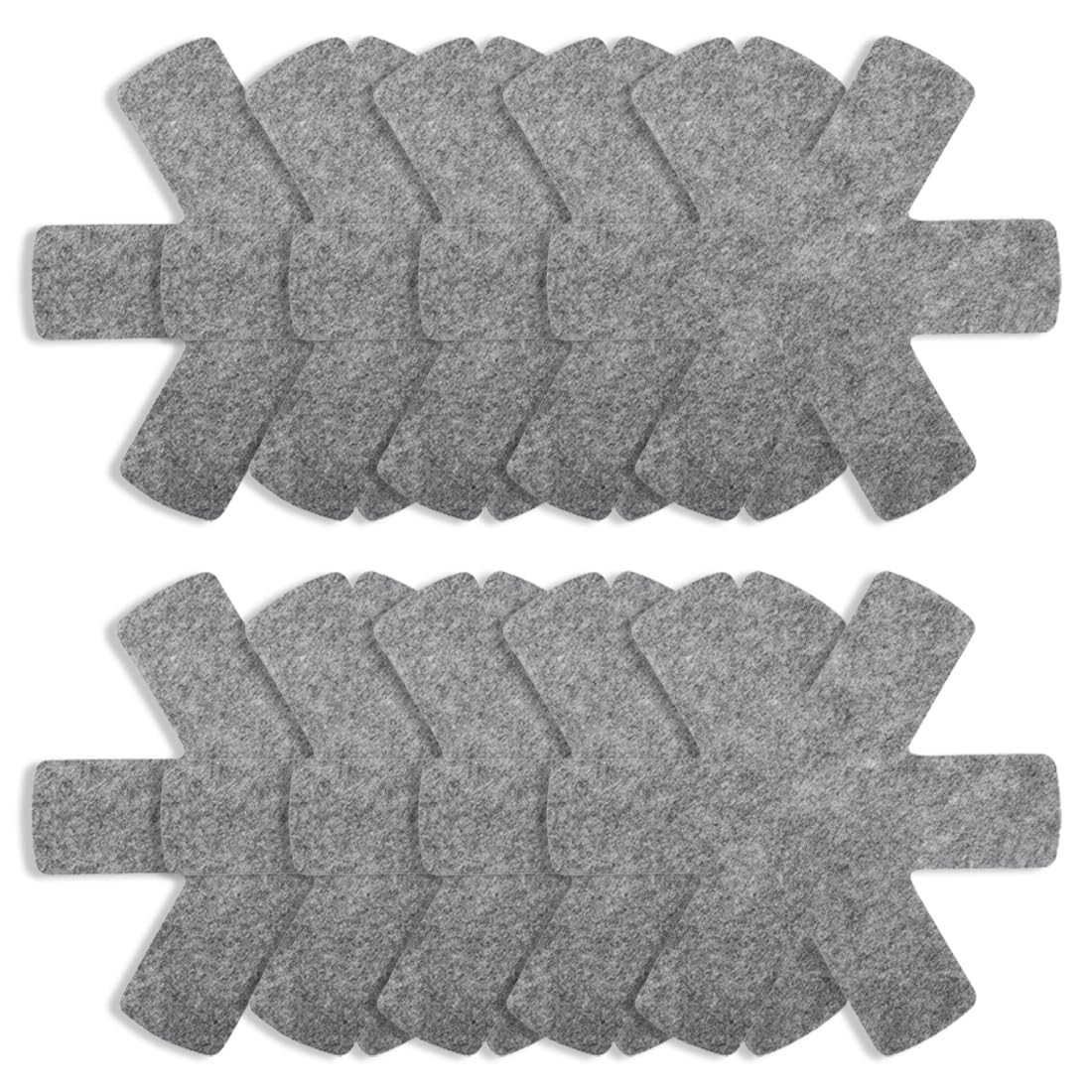 10 unidades de protectores de sartenes de fieltro contra arañazos - Protección para apilamiento de sartenes, ollas y cuencos revestidos - 20 cm de protección para ollas gris - Separador de sartenes y