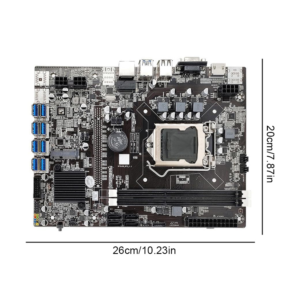 B75 Set di ventole di raffreddamento per scheda madre Scheda mineraria compatibile con Chip di rete integrato Schede madri per PC desktop Attrezzature minerarie