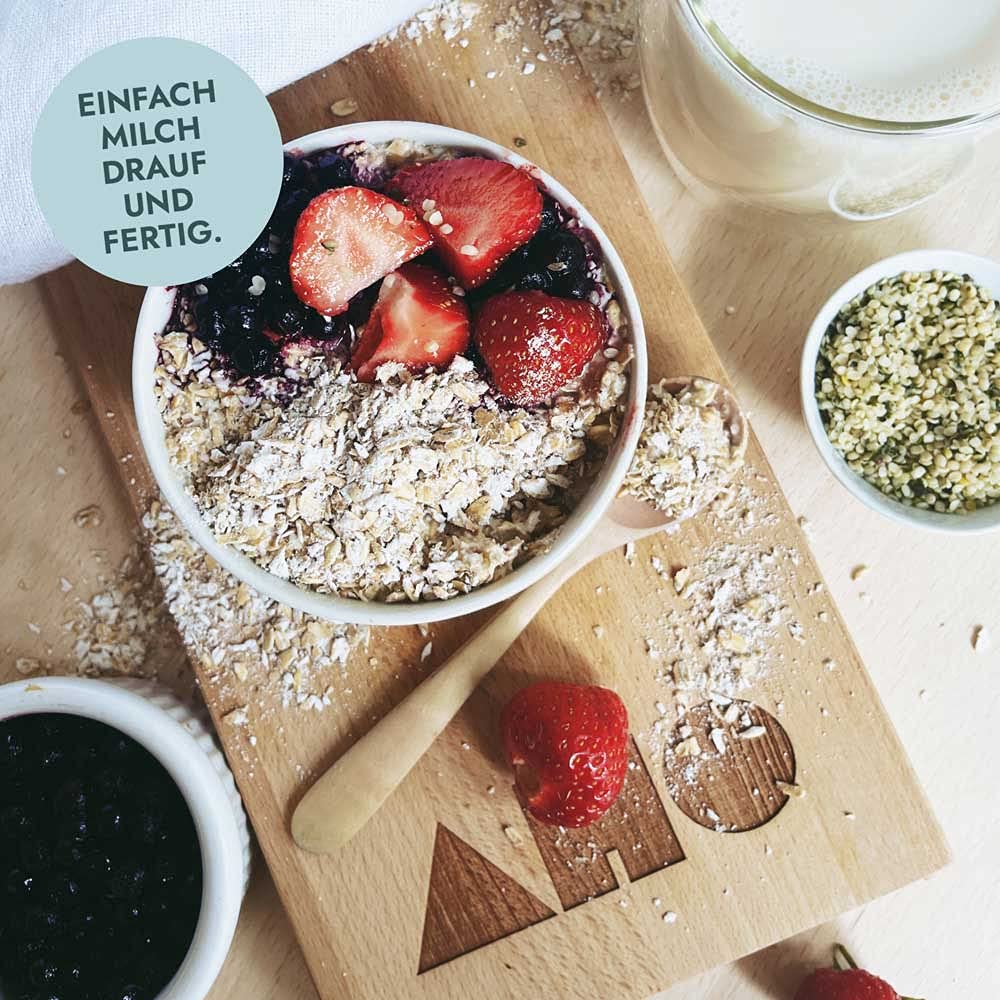 AHO Farina d'avena germogliata da 2 kg, bio dalla Germania e dall'Austria, confezione senza plastica, avena nuda biologica germinata e secca a 42 °C
