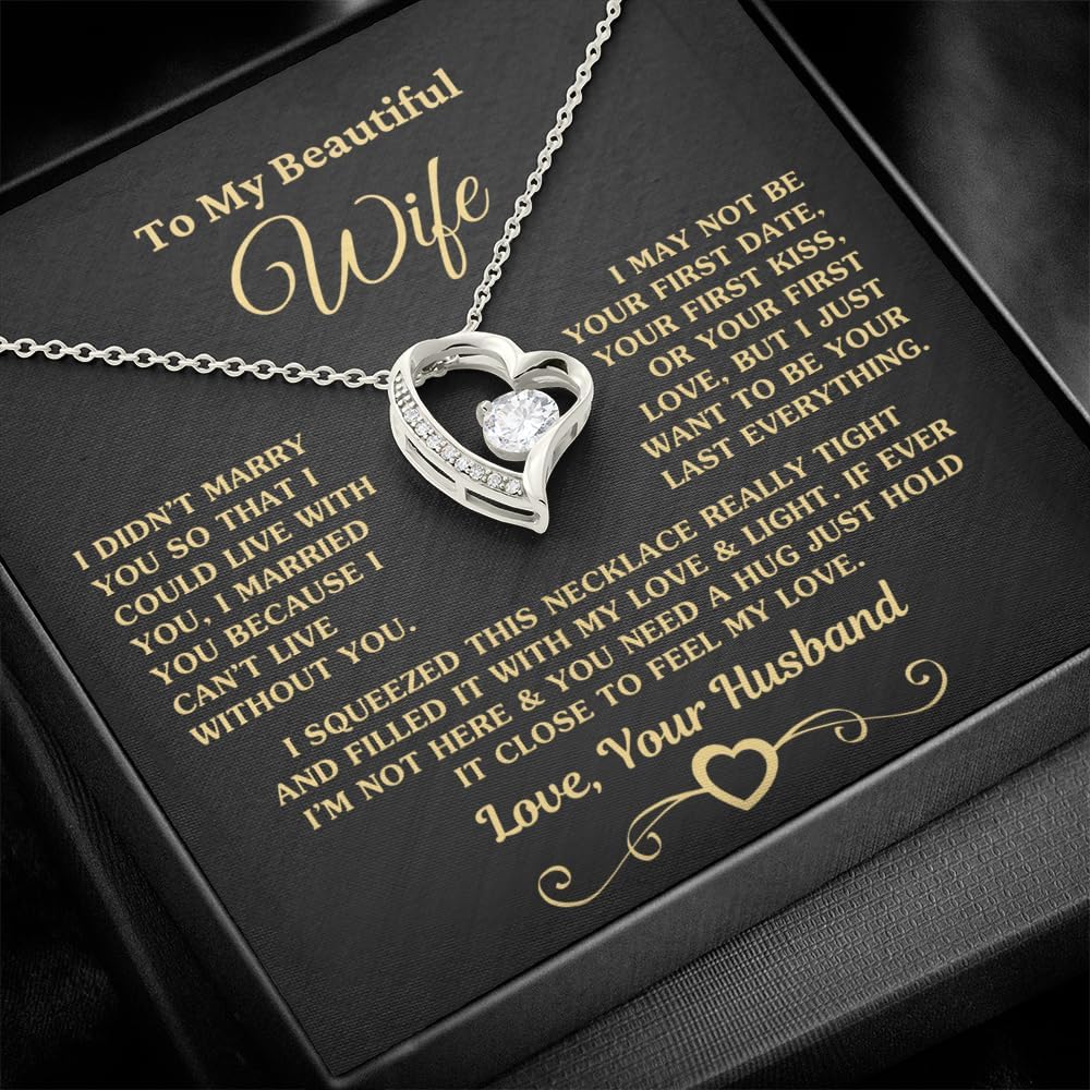 To My Wife Necklace From Husband, Romantic To My Soulmate Necklace For Women, Gift For Her, Christmas Anniversary Birthday Valentine Love Gift Idea - Image 2