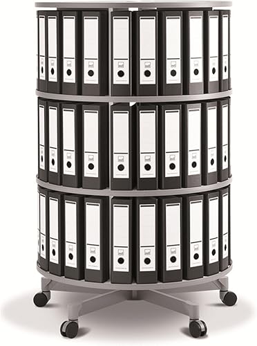 Miniatura 7 de N Cinco Tier giratorio de archivos Binder Almacenamiento de centrifugado Carrusel Blanco
