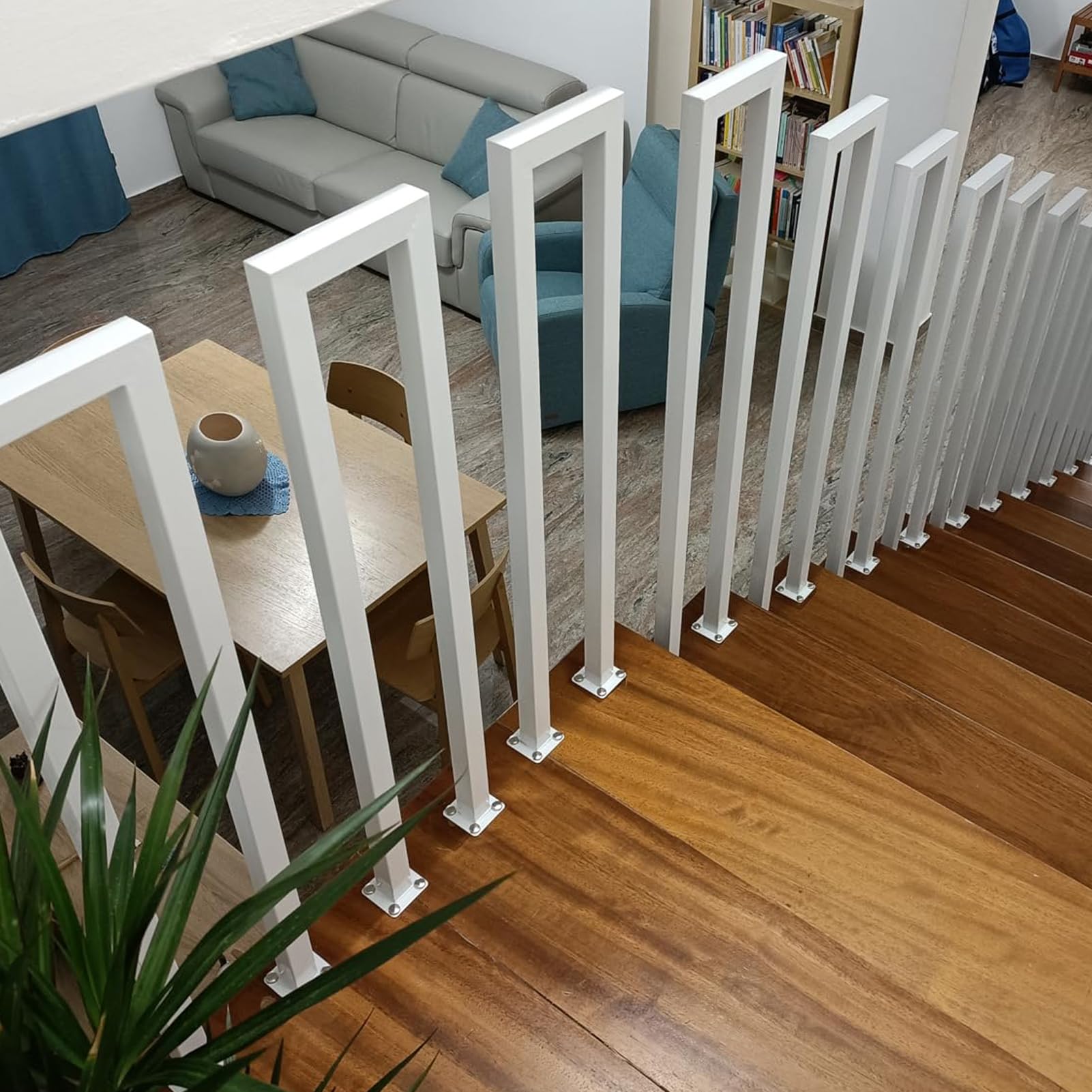 Ringhiera a forma di U, per Esterni, Corrimano, in Ferro Moderno Nordico, per Interni, Corrimano per scale Quadrata, Parapetto Antiscivolo per Ville, Corridoi