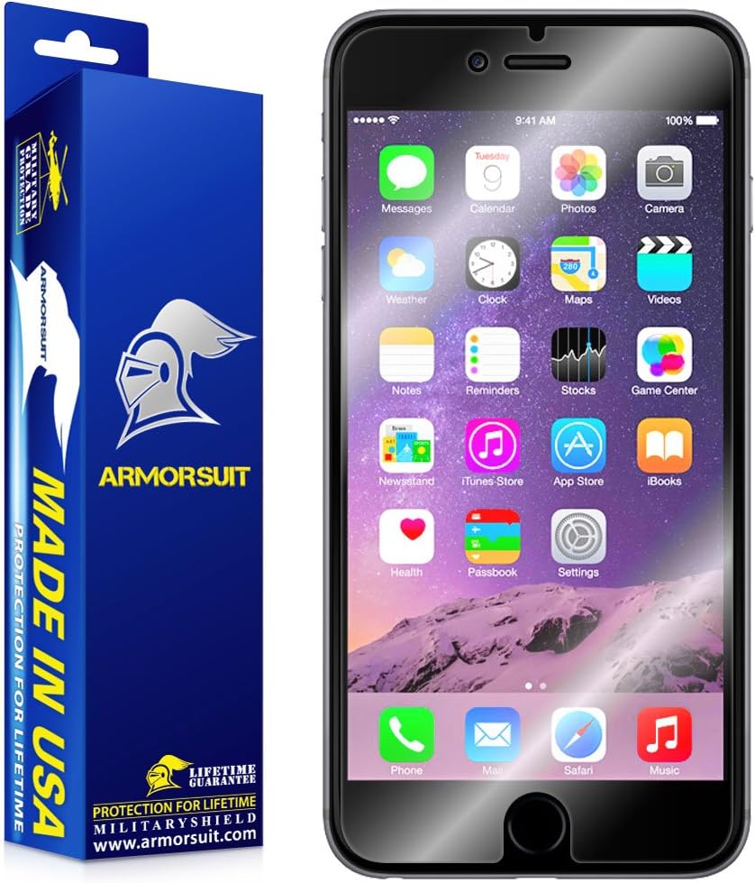 MilitaryShield [Case Friendly] Screen Protector for Apple iPhone 6 Plus/6S Plus (5.5") - Anti-Bubble HD Clear Film