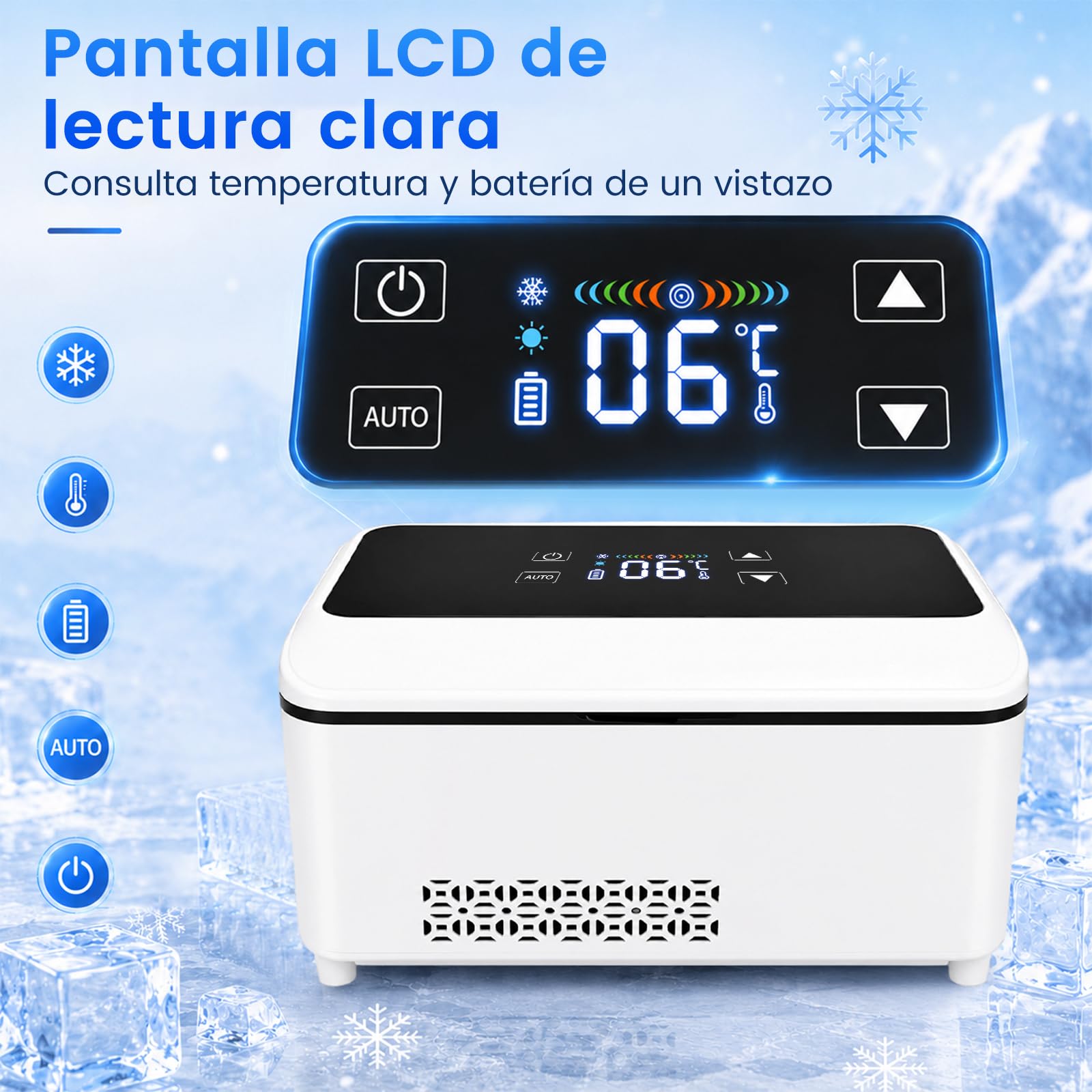 Nevera para Insulina, Nevera Medicamentos Portatil 2-8°C Alta Capacidad Estuche Refrigerador Bolsa para Diabéticos Enfriador Eléctrico de Insulina con USB para Viajes Largos Diarios