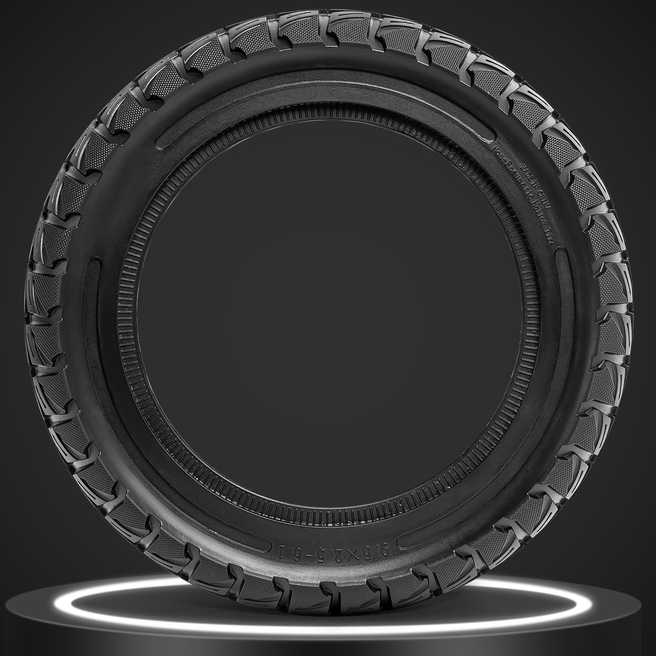 2 PCS 9.5X2.5-6.1 Solid Tire,9.5 Inches Electric Scooter Wheels 9.5 x 2.5 Solid Tires Front or Rear Replacement Solid Rubber Tires Compatible with 9.5x2.5 Electric Scooter Tire（P-1006）