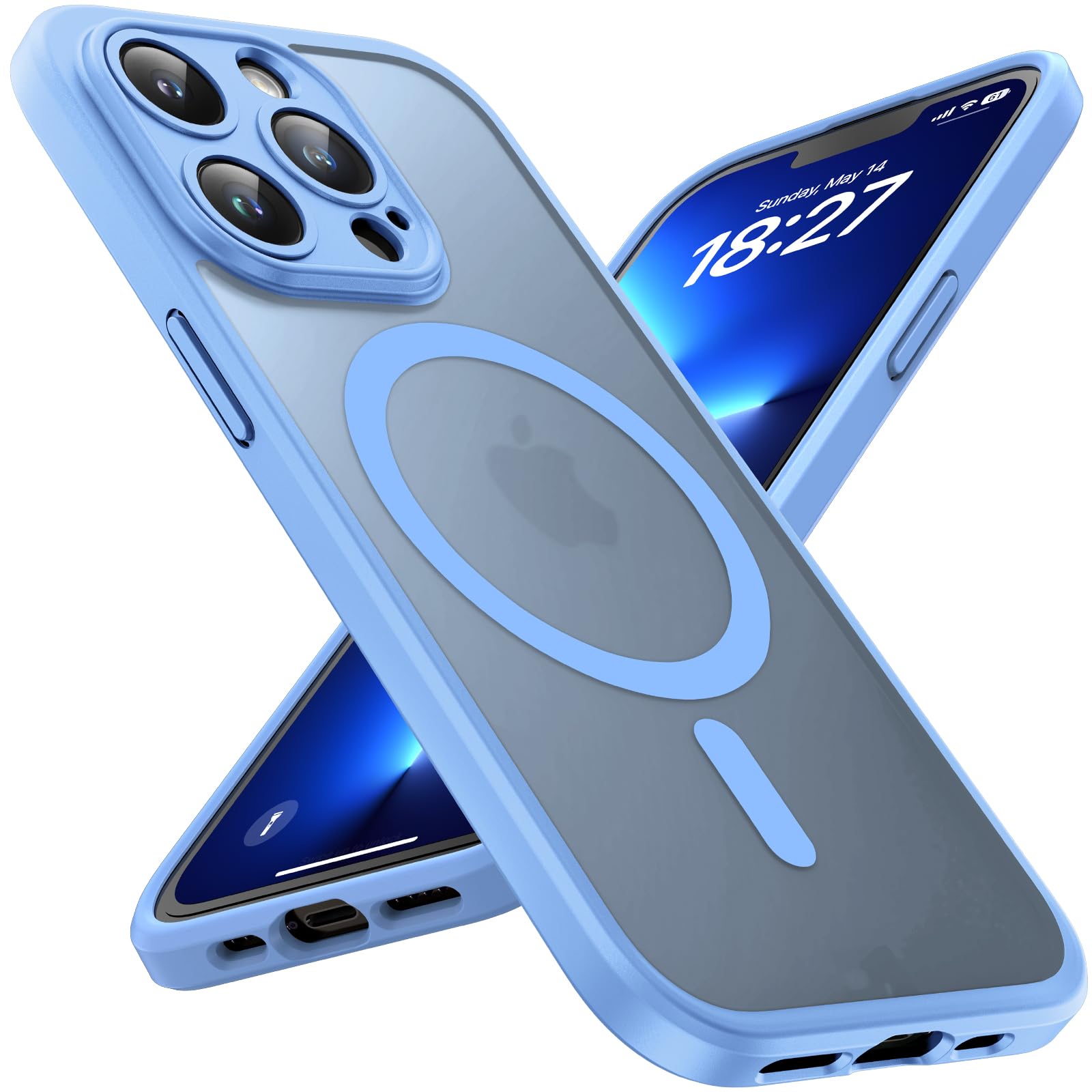 TOCOL for iPhone 13 Pro Max Case, Compatible with MagSafe, Sierra Blue