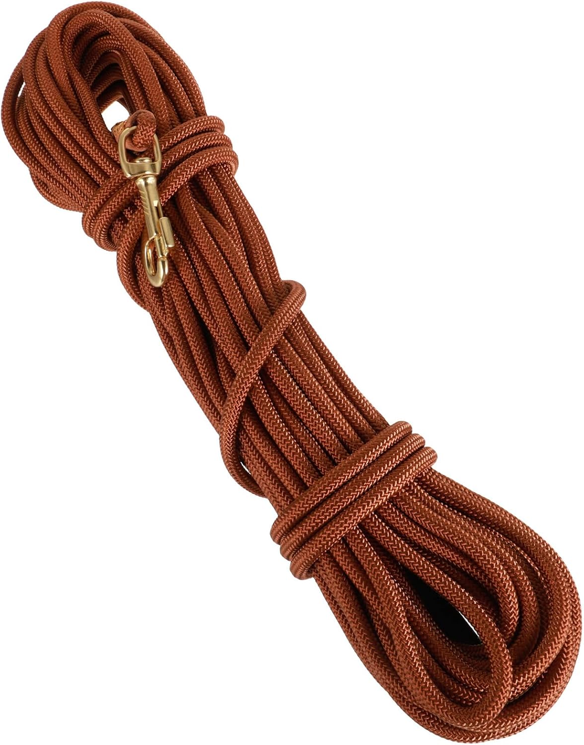 20m Dog Nylon Rope Leash Extended Lead Heavy Duty Pet Walking Training Rope for Small Medium Large Dogs Coffee Color