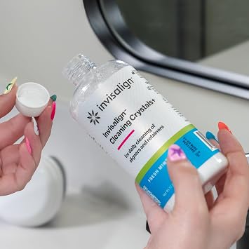 Invisalign Ultrasonic Cleaning Bundle+ | Ultrasonic Cleaner and Invisalign Cleaning Crystals+ | Aligners and Retainers | Arctic White