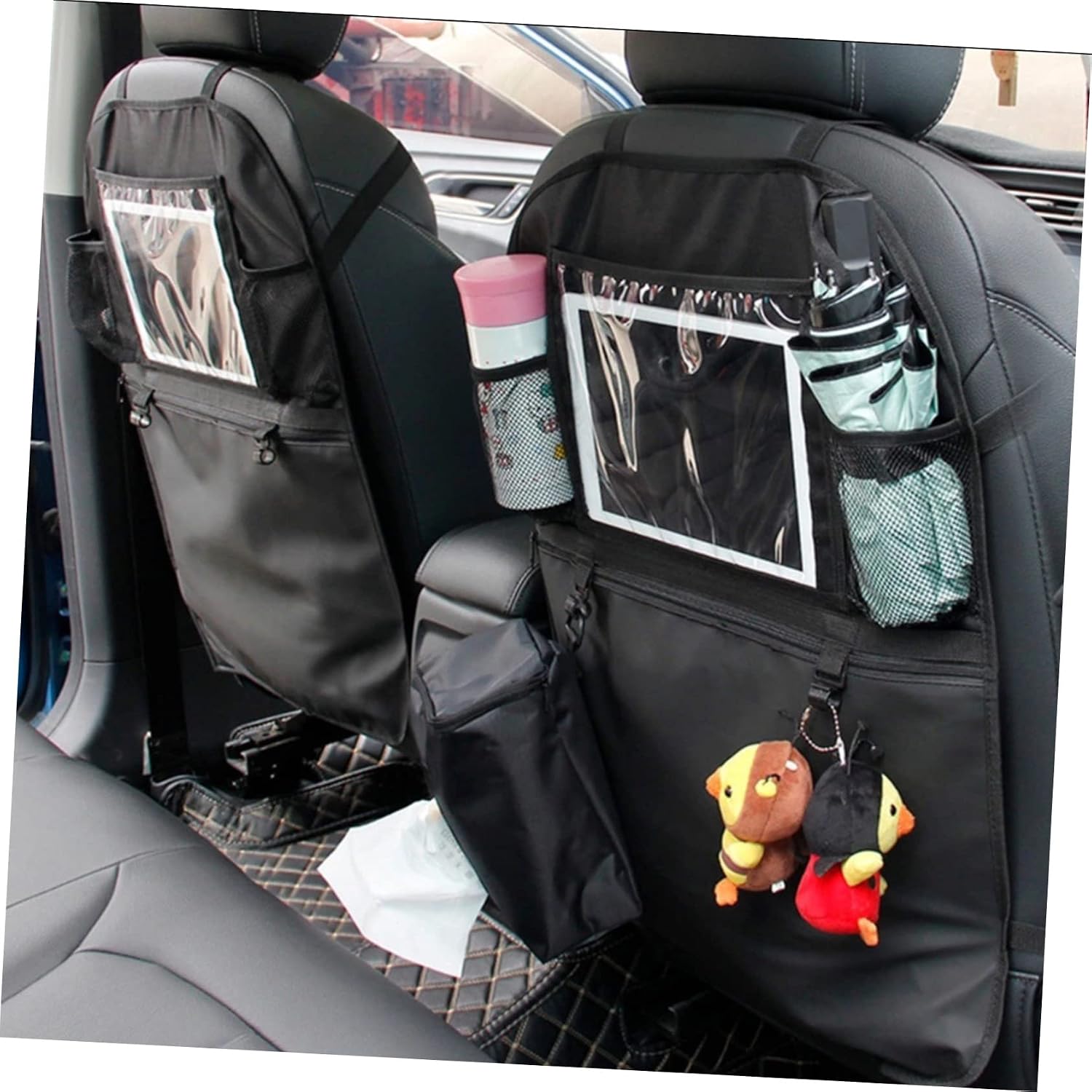 GLEAVI Car Back Seat Pouch Auto Seat Storage Bag Hanging Bag for Items Oxford Protect Car Interior