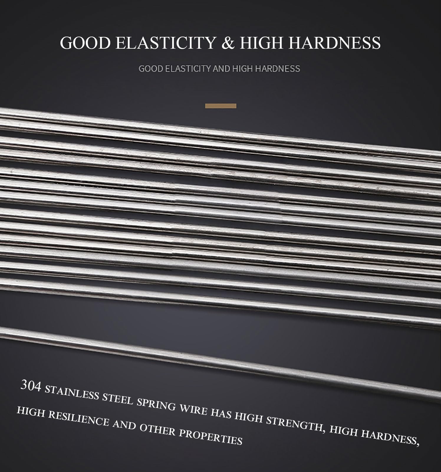 COYOUCO 20Pcs 304 Stainless Steel Round Rod, 500Mm Length Metal Solid Shaft Rods for Industry and DIY Craft,0.7mm