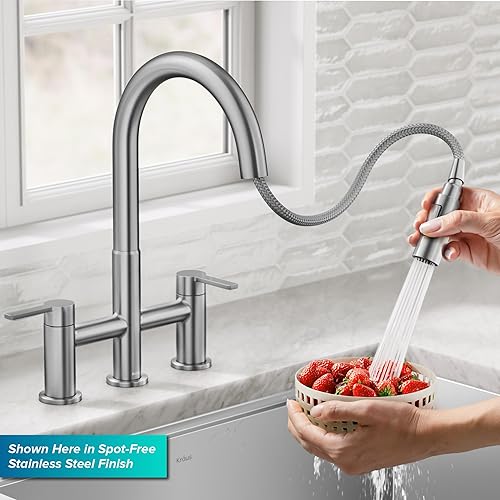 Miniatura 366 de Kraus KPF-2820MB OLETTO SOLA MANEJO DE COCINA DE COCINA DOWN DOWING, 17 PULGADA, NEGRO MATE Mate negro,Negro / acero inoxidable negro sin