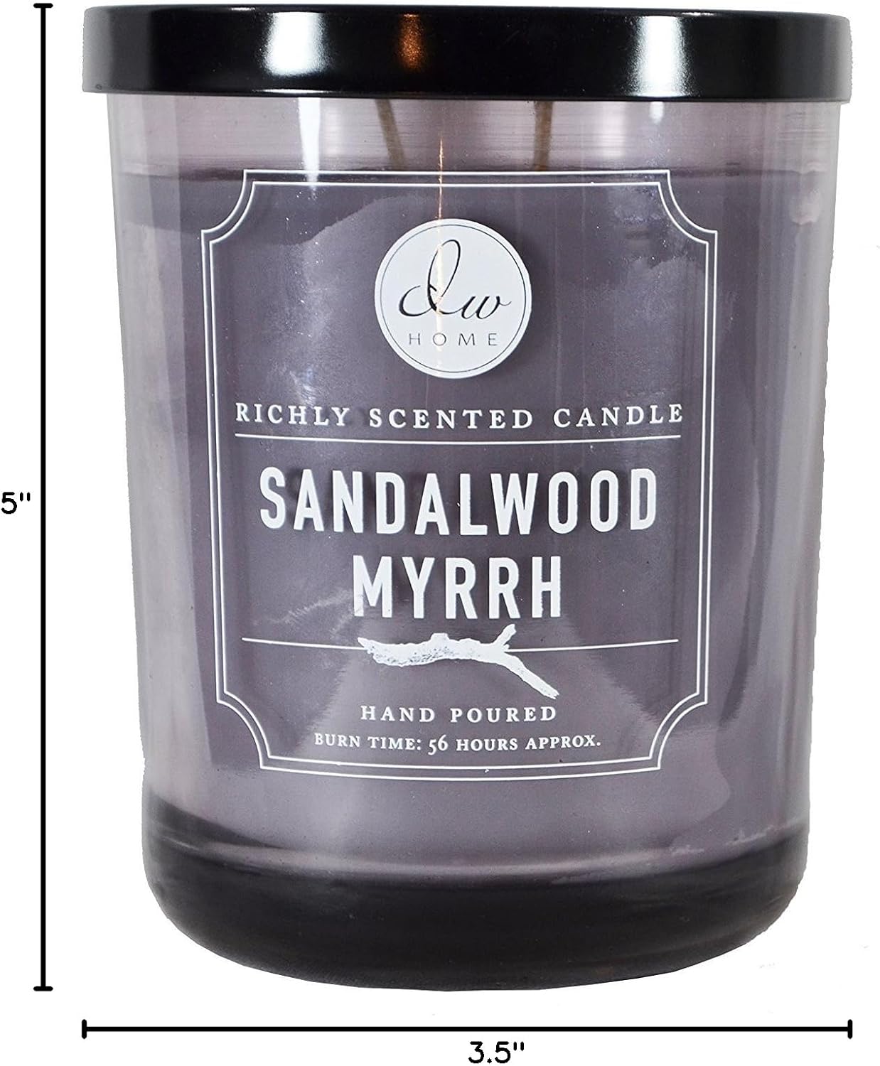 DW Home Sandalwood Myrrh Scented Large 2-Wick Candle by Decorware