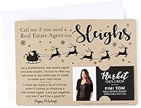 Vista 2 de Juego de sobres "Call Me If You Need a Real Estate Agent That Sleighs" Sobres incluidos M4-M003