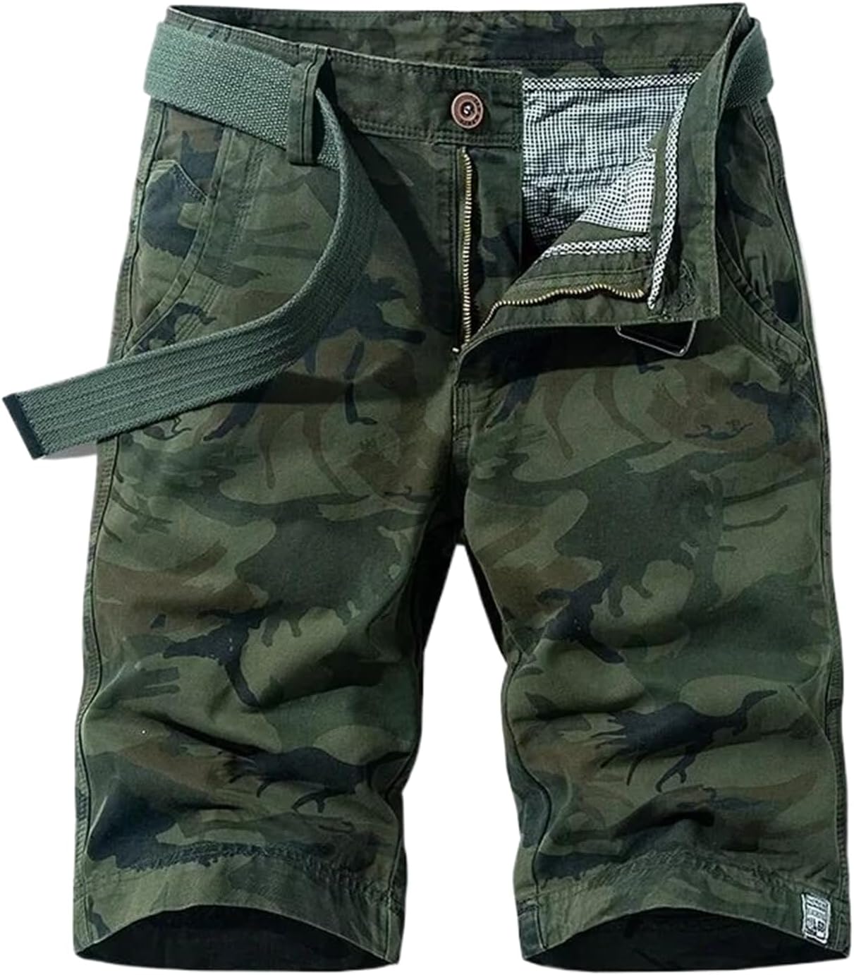 Summer Men Camo Cargo Shorts Male Beach Multi Pocket Casual Joggers Shorts