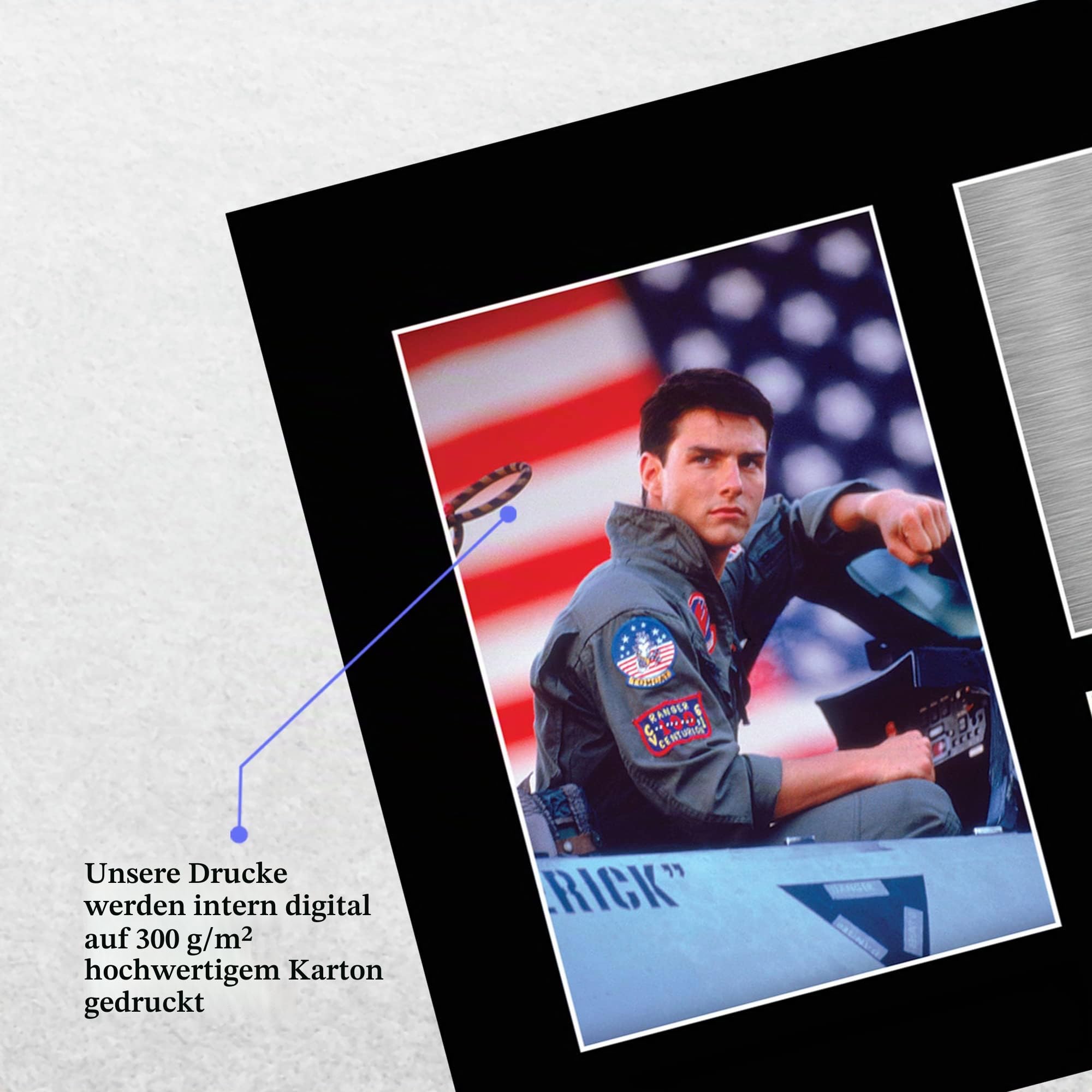 HWC Trading A4 Tom Cruise Top Gun Maverick Geschenke Geducktes Signiertes Autogramm Foto für Fans von Film Memorabilien - A4