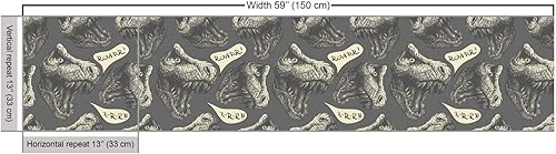 Miniatura 265 de Lunarable - Tela para amantes de perros de The Yard, patrón divertido de animales de dibujos animados en posiciones caprichosas estirando y Beige y