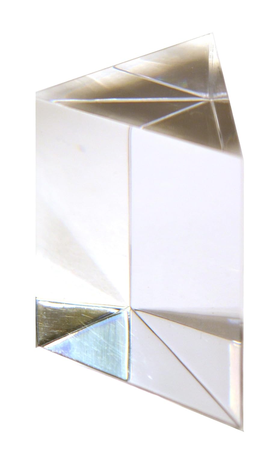 EISCO Right Angled Prism, 2.9" (74mm) Length, 2" (50mm) Hypotenuse - Triangular, 90x45x45 Degree Angles - Polished Acrylic - Excellent for Physics, Light Refraction & Wavelength Experiments