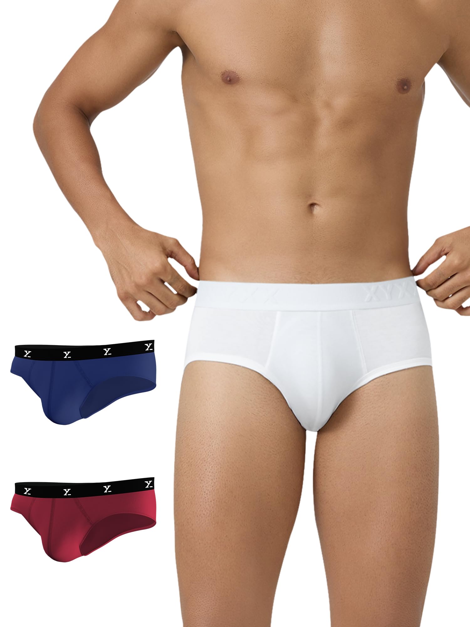XYXX Men's Micro Modal Briefs - Ace Underwear for Men Pack of 3 (L
