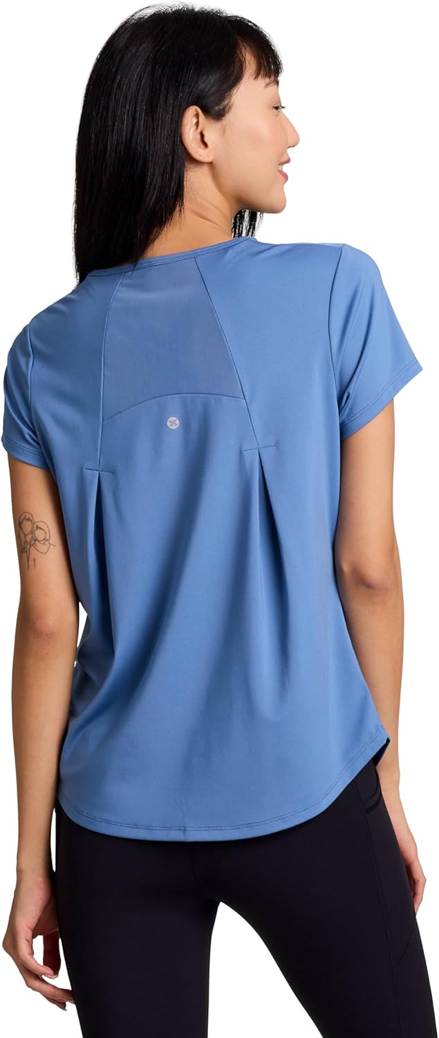 RBX Active Women's Workout Top with Mesh Panels, Breathable Quick Drying Gym Running T-Shirt, with Plus Sizes - Image 2