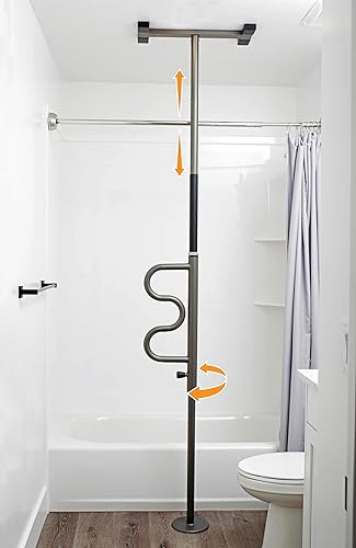 Vista 10 de Palo de seguridad Standers para ponerse de pie con barra curva de sujeción, 1100-W, blanco (Iceberg White), 1, 1