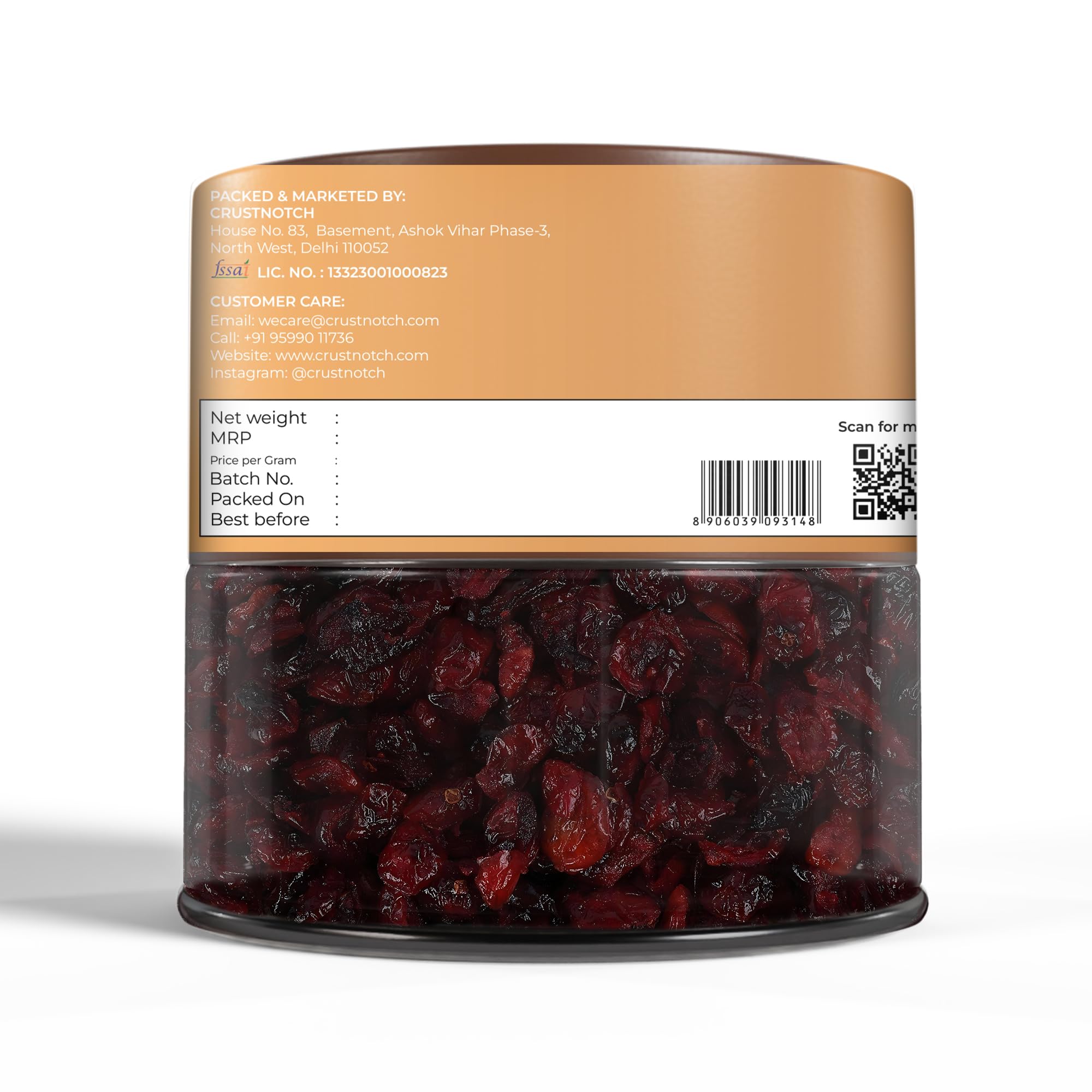 CrustNotch Cranberries | Finest Variety of Berries| High in Antioxidants, Dietary Fiber & Gluten-Free | Immunity Booster | Healthy & Delicious Sweet Berries - 250GM - Image 3 thumbnail