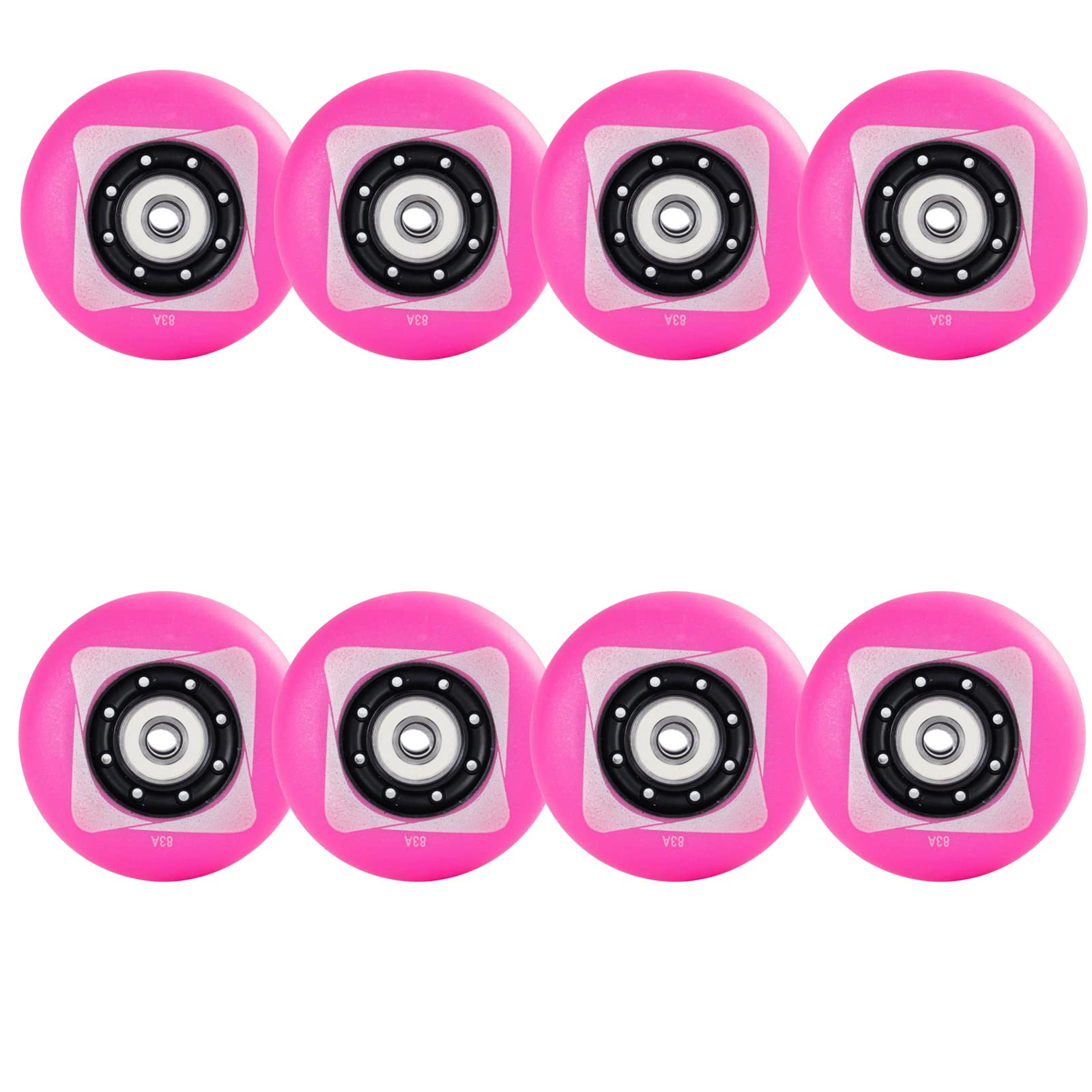 Genérico Ruedas de Repuesto para Patines en Línea Exterior Interior Rueda de Patinaje Callejero, 83A, 62 mm, 64 mm, 68 mm, 70 mm, 72 mm, 76 mm Y 80 mm, con Rodamientos Giratorios de Bajo Ruido.